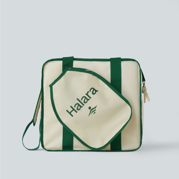 HALARA Pickleball Cream and Green Tote Bag NWT - Picture 2 of 10